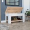 Tuhome Austin Storage Table, One Extendable Table Shelf, Four Legs, Lower Shelf, Light Oak/White ZDB7104 - alternate 8